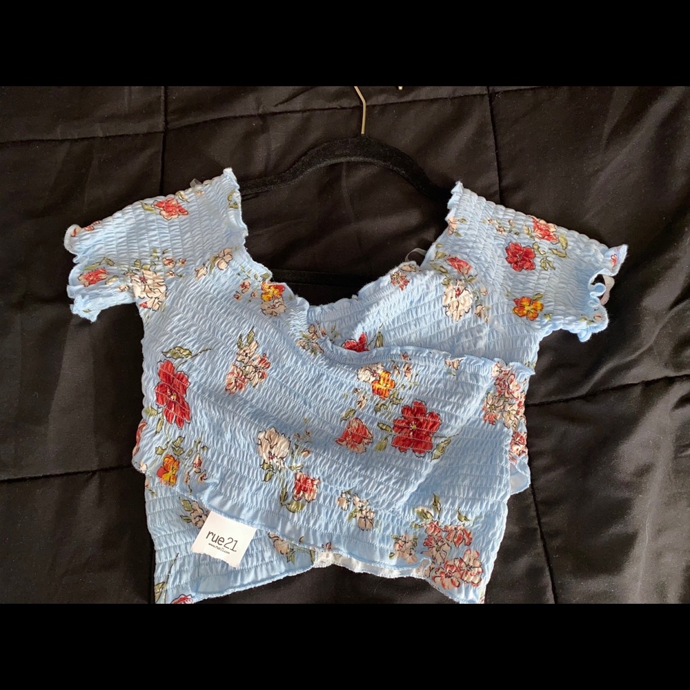 Rue 21 Blue Crop top